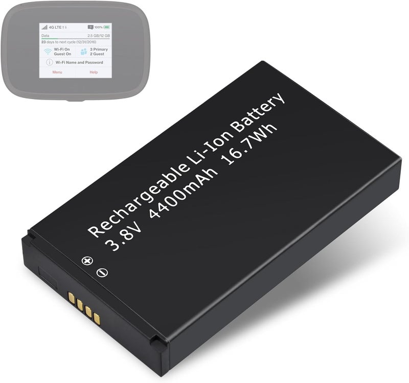 WRUMI استبدال بطارية MiFi 8800L لـ Inseego: 3.8V 4400mAh 16.7Wh بطارية Verizon MiFi 7730L لجهاز Novatel Jetpack MiFi 8800L 7730L نقطة اتصال محمولة 40123117 - Image 1